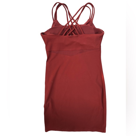 Athleta Hyper Focused Dress Size Small Criss Cross Back Burnt Orange Rust - Picture 4 of 6